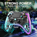 Miniatyrbillede 4 af 5: PS4-controller med 8 farver justerbar LED-belysning fjernbetjening