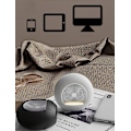 Miniatyrbillede 3 af 3: Bluetooth-højttaler med RGB-lys, trådløs bærbar stereolyd, 8 timers spilletid, indbygget mikrofon, understøtter TF-kort/Aux/FM-radio, TWS (sort)