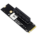 Miniatyrbillede 1 af 5: NGFF M.2 til PCI-E 4X Riser-kort M2 M Key til PCIe X4 Adapter med LED-indikator SATA Power Riser til Mining