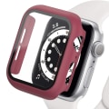 Miniatyrbild 1 av 6: Hård Skal för Apple Watch Watch Case 9 8 7 6 5 4 38 40mm Tillbehör Skärmskydd iWatch Serie 44mm 45mm 41mm 42mm Vinröd Wine red 14 Series 7 8 9 41mm
