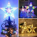 Miniatyrbillede 2 af 4: LED-lys med femtakket stjerne i juletræ til juledekoration 10 lys 10 lights S