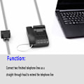 Miniatyrbillede 4 af 5: RJ11 hun til 2 hun 6P6C telefonstik splitter Inline-stik Telefonstikforlængeradapter til fastnetfax (1 til 2) 2 stk