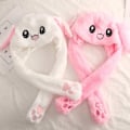 Pikkukuva 3 / 8: 1. Glödeävät Bunny Ears -hattu, Liikkuvat Korvat Pink