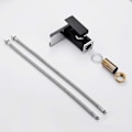 Miniatyrbillede 4 af 5: Vandfald LED-badekararmatur, lav sort version short