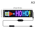 Miniatyrbild 1 av 5: Bil LED-skylt Flexibel LED-matrispanel USB Bluetooth-applic 12*47cm
