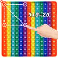 12x12 Multiplikations-Bubbel-Fidgetleksak för Barn - Pedagogisk Matt Pop-Leksak