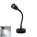 Miniatyrbilde 5 av 11: Leselampe LED RV Interiør 2W med USB-port 5V 2A Swith Spot Black B 3200W