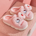 Miniatyrbild 1 av 5: Nya Sanrio-tofflor Cinnamoroll Plyschskor Halksäkra Kawaii Anime Kuromi My Melody Damtofflor Hemma Bomulls-tofflor Vinter Flickor Present 32-33 (innersula 19,5 cm) 32-33 (insole 19.5cm) cat