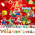 Super Mario Adventskalender för barn 2025 med 24 leksaker[BT]
