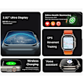 Miniatyrbilde 6 av 6: 49mm for Apple Watch Ultra 8 Smartklokke Smartklokke Menn Kvinner Serie NFC Bluetooth-samtale Trådløs lading Trening Vannbestandig W white and xiaocheNL