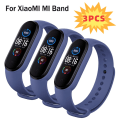 Pikkukuva 1 / 5: 3 kpl rannekkeita Mi Band 7 6 5 4 3 -rannekkeelle, Xiaomi Mi Band -ranneke, silikoninen urheiluranneke, älykellolisävarusteet, keskiynsininen, 3 kpl Midnight blue 3PCS Mi band 7