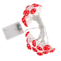 Miniatyrbilde 2 av 2: LED sopplyseslyssnor med batteri, lyssnor for hagefestdekorasjon til jul, bryllup, valentinsdagsfest og mer