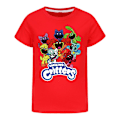 Pikkukuva 1 / 5: Lasten pojat tytöt hymyilevät Critters CatNap DogDay Print T-paita Unisex Punainen Ed Ed Ed Ed Oath 160 cm