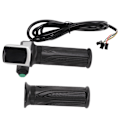 Miniatyrbilde 5 av 5: 1 par håndtak gasshåndtak Universal LED-display ledning vri gasspedal gasshåndtak for elektrisk sykkel scooter24V