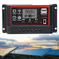 Miniatyrbillede 8 af 8: LCD Solar Charge Controller 5V /2.5A Dual USB PWM Cell Panel Controller Auto Identifikation 12V 24V10A