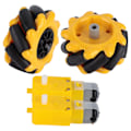 Pikkukuva 5 / 8: Mecanum-pyörä TT-vaihdemoottorille, älykkään robottiauton osat, lisävarusteet, DIY-lelukomponentit, 60 mm