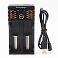 Miniatyrbillede 3 af 5: 18650 Lithium Batterilader Lommelygte 18650 Genopladelig Batteri VTC6 3000MAh Batteri + USB-lader