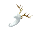 Miniatyrbillede 5 af 5: 1/2/3/5 Robust og holdbar dyrehoved nøglekrog til enkel hvidguld (hjort) White gold (deer) 5 Sets
