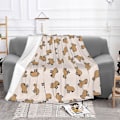 Miniatyrbillede 1 af 4: Capybara tæpper fleece alle årstider vilde dyr fra Sydamerika bærbare tynde tæpper til sofa bil sengetøj 100x125cm 40x50in