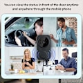 Miniatyrbild 2 av 5: Trådlös videodörrklocka, smart home wifi dörrklocka utomhus trådlös dörrklocka kamera chime tvåvägs ljud intercom nattseende smart life app