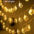 Pikkukuva 5 / 5: 1,5 m 10 LED Kuu Tähti linna Valo Eid Mubarak Ramadan Kuu C