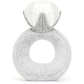 Miniatyrbillede 3 af 5: Jellycat Amuseables Diamantring Fyldt Legetøj, 8 tommer | Bryllupsring Plys | Forlovelses- og Bryllupsgave