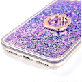 Miniatyrbild 3 av 4: iPhone 6 iPhone 6S Skal Flytande Glitter Transparent Hård med Ringhållare 360 Graders Rotation
