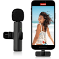 Miniatyrbillede 1 af 5: Mkk Trådløs Lavalier Mikrofon Til Iphone Ipad Mini Lapel Mic Plug & Play Til Optagelse Youtube Facebook Live Stream Tiktok Vlog Interview - Støj R