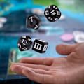 Miniatyrbilde 4 av 5: 15-sidet terning sett, svart og hvit, Polyhedral Dice Set f [qb]