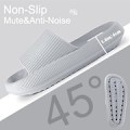 Miniatyrbillede 4 af 5: Kvinde Tykke Platform Cloud Slippers Grå gray 40-41