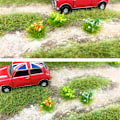 Miniatyrbild 3 av 5: 1/2/3/5 28 st/set Detaljerade statiska grästuvor för realistiskt Sakura-pulver Sakura powder Set