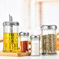 Miniatyrbillede 3 af 3: Klassisk Retro Cafe Glas Sukkerdispenser Hældeskakker Stor Rustfrit Stål