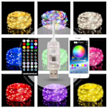 Miniatyrbilde 9 av 10: 2M LED Bluetooth Fjernkontroll USB Garland Lys RGB Julelys 2M-20led