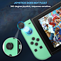 Miniatyrbild 5 av 5: Trådlös Handkontroll Kompatibel med Nintendo Switch, OLED, Lite Gamepad Joystick (Vänster/Höger) Ersättning med RGB Höger green+blue