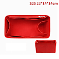 Miniatyrbild 1 av 5: Väska Organiserare Filtduk Insats 25 30 35 Makeup Handväska Red StyleB S