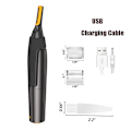 Miniatyrbillede 1 af 6: Ultra Tynd Præcisionstrimmer Elektrisk Næsehårstrimmer Mini Bærbar Øretrimmer Til Mænd Næsehårstrimmer Vandafvisende Sikker Ren USB charging model