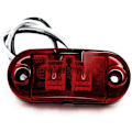 Miniatyrbilde 5 av 7: 10X 2 LED Sidemarkerlys 12/ 24V Tilhenger Sidelys Advarselsrødt Lys for Lastebil Bobil Caravan Ed