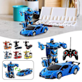 Miniatyrbilde 4 av 5: Lekebilrobot Transformer med fjernkontroll, slitesterk og lett lekebilgave til barnedagen Blue