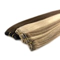 Pikkukuva 2 / 6: Aito ihmishiusten pidennykset, suora, eurooppalainen Remy-hius, 100g, voi kihartaa, 2 pakkausta 2 20 inches