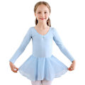 Pikkukuva 1 / 6: Flickor Långärmad Balett Leotards Dans Tutu Klänning Blå Blue 160cm