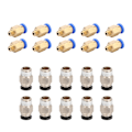 Miniatyrbillede 6 af 8: 20 stk PC4 M10 han lige pneumatisk forbindelse PC4 M6 Hurtig montering
