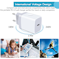 Miniatyrbilde 5 av 5: stk iPhone hurtiglader USB-C strømadapter 20W + kabel hvit
