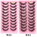 Pikkukuva 5 / 5: 10 paria Venäjän Volume DD Curl Faux Mink -tekoripset W03