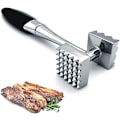 Miniatyrbillede 1 af 7: Kødhammer, dobbeltsidet kødhammer med pigge, kødhammer til bøf, kylling, fisk, kødhammer med gummigreb, 8,8 tommer