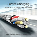 Miniatyrbillede 2 af 5: USB Type C-kabel 3a hurtigopladningsledning, 2-pak 1m 2m USB A til USB C opladerkabel flettet datasynkronisering til Samsung Galaxy S10 S9 S8, nej