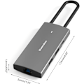Pikkukuva 6 / 7: Vaaleanpunainen USB C -keskitin 9-in-1 alumiininen USB C -telakka 4K + USB + RJ45 + + PD 100W 9 portin sovitin 9-in-1 Type C -keskitin