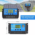 Miniatyrbillede 4 af 5: IC Opgraderet 10A 20A 30A Solcelle Controller 12V/24V Auto Solpanel 30A