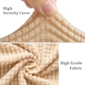 Miniatyrbilde 5 av 5: Sett med 6, skandinavisk stretch-trekk, Jacquard elastisk trekk universal for hjemmedekorasjon, beige