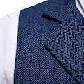 Miniatyrbillede 5 af 7: Herre jakkesæt vest, formel vest tweed initial vest
