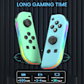 Miniatyrbild 3 av 5: Trådlös Handkontroll Kompatibel med Nintendo Switch, OLED, Lite Gamepad Joystick (Vänster/Höger) Ersättning med RGB Höger green+blue